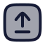 Uploadsquare icon with duotone rounded style