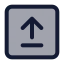 Uploadsquare icon with duotone standard style