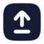 Uploadsquare icon with solid rounded style