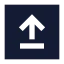 Uploadsquare icon with solid sharp style