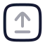 Uploadsquare icon with twotone rounded style