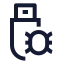 Usbbugs icon with stroke sharp style
