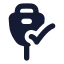 Usbconnected icon with solid rounded style