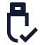 Usbconnected icon with solid sharp style