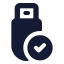 Usbconnected icon with solid standard style