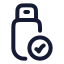 Usbconnected icon with stroke rounded style