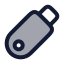 Usbmemory icon with duotone rounded style