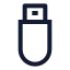 Usbmemory icon with stroke sharp style