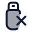 Usbnotconnected icon with duotone rounded style