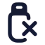 Usbnotconnected icon with solid rounded style