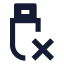 Usbnotconnected icon with solid sharp style
