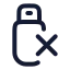 Usbnotconnected icon with stroke rounded style