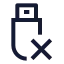 Usbnotconnected icon with stroke sharp style
