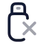 Usbnotconnected icon with twotone rounded style