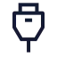Usb icon with stroke sharp style