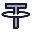 Usdt icon with duotone standard style