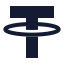 Usdt icon with solid sharp style