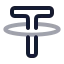 Usdt icon with twotone rounded style