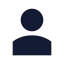 User icon with solid sharp style