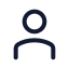 User icon with stroke standard style