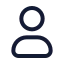 User icon with stroke rounded style