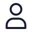 User icon with stroke standard style