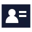 Useraccount icon with solid sharp style