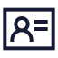 Useraccount icon with stroke sharp style