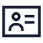 Useraccount icon with stroke sharp style