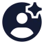 Userai icon with solid sharp style