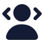 Userarrowleftright icon with solid standard style