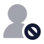 Userblock icon with bulk rounded style