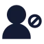 Userblock icon with solid sharp style
