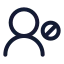 Userblock icon with stroke rounded style