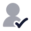 Usercheck icon with bulk rounded style