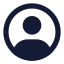 Usercircle icon with solid sharp style