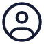 Usercircle icon with stroke sharp style