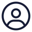 Usercircle icon with stroke standard style