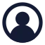 Usercircle icon with solid sharp style