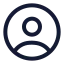Usercircle icon with stroke standard style