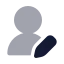 Useredit icon with bulk rounded style