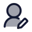 Useredit icon with duotone standard style
