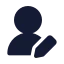 Useredit icon with solid standard style