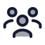Usergroup icon with duotone standard style