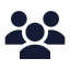 Usergroup icon with solid sharp style