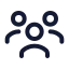 Usergroup icon with stroke standard style