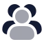 Usergroup icon with bulk rounded style