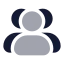 Usergroup icon with bulk rounded style