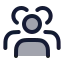 Usergroup icon with duotone rounded style