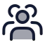 Usergroup icon with duotone standard style